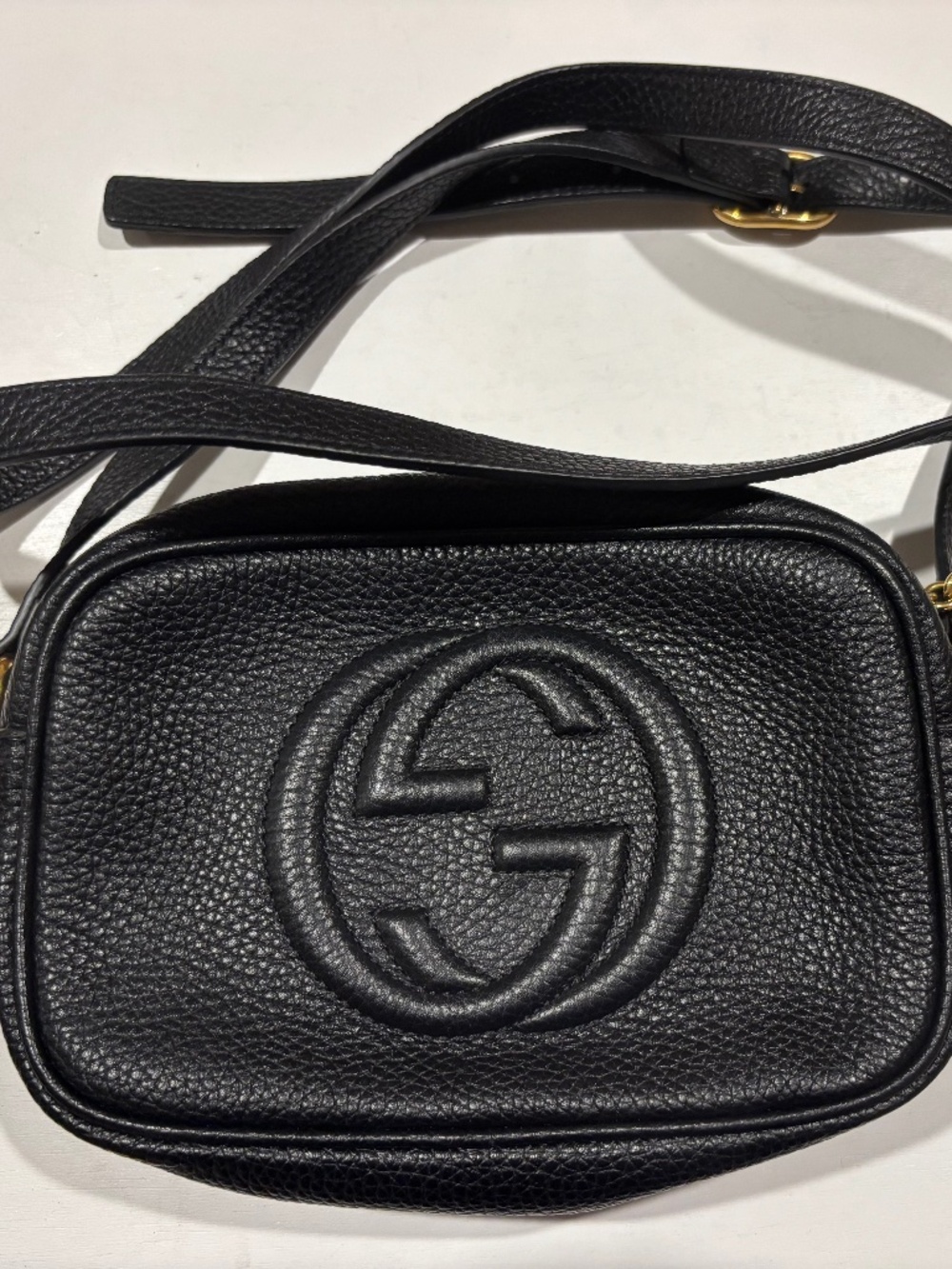 Gucci Soho Disco Black Pebbled Leather Crossbody Bag